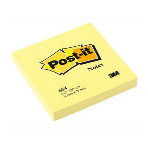 3M Post-It 3x3 Pad Yellow (100 Sheets)