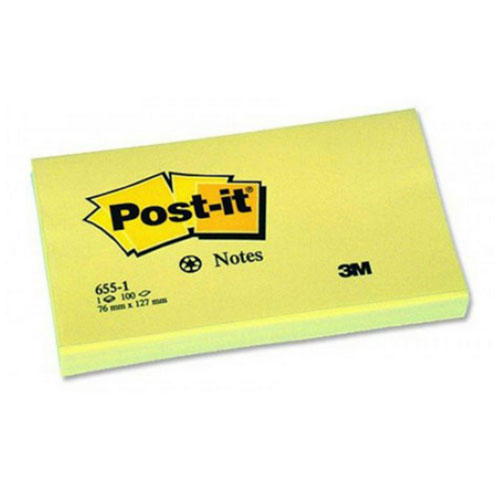 3M Post-It 3x5 Pad Yellow (100 Sheets)