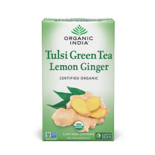 Organic India Tulsi Green Tea Lemon & Ginger PK18