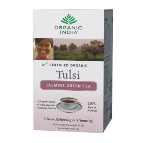 Organic India Tulsi Jasmine Green Tea Bags PK18